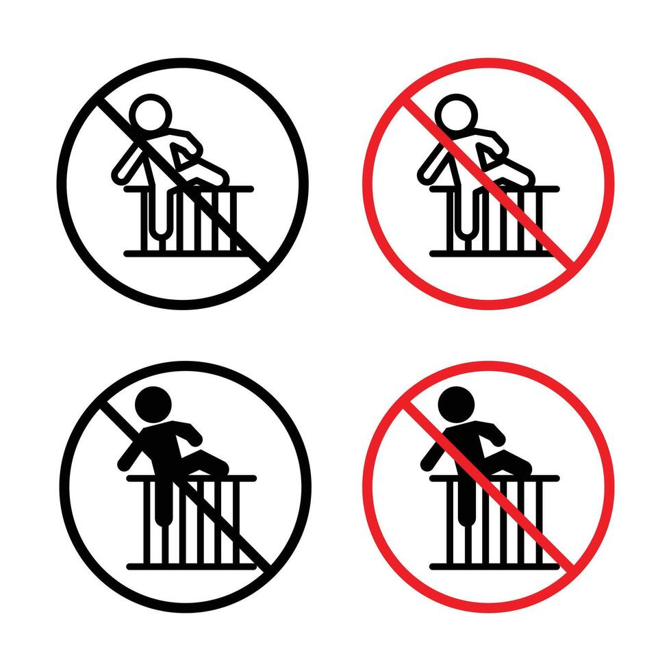 Do not climb sign 42122772 Vector Art at Vecteezy