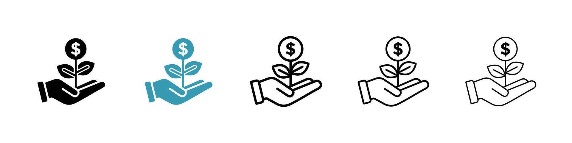 Money tree icon vector
