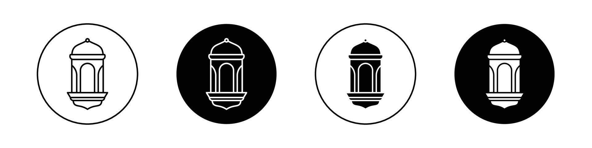 Islamic lantern icon vector