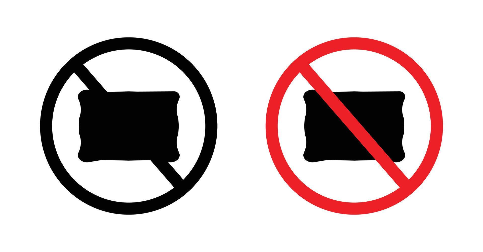 No pillow sign 42122911 Vector Art at Vecteezy