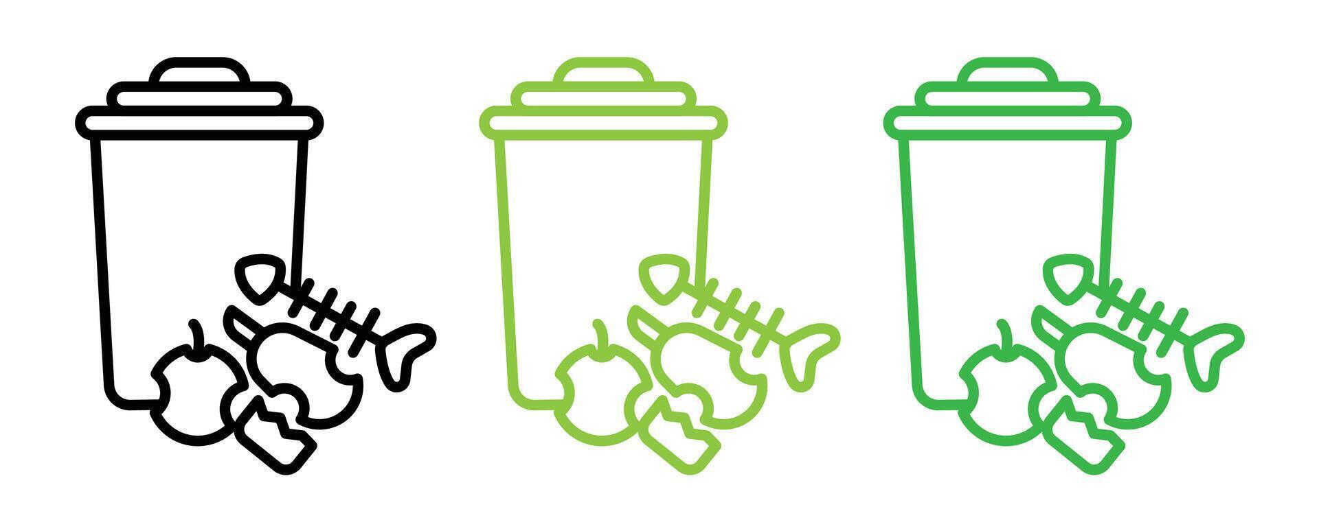Food waste icon vector