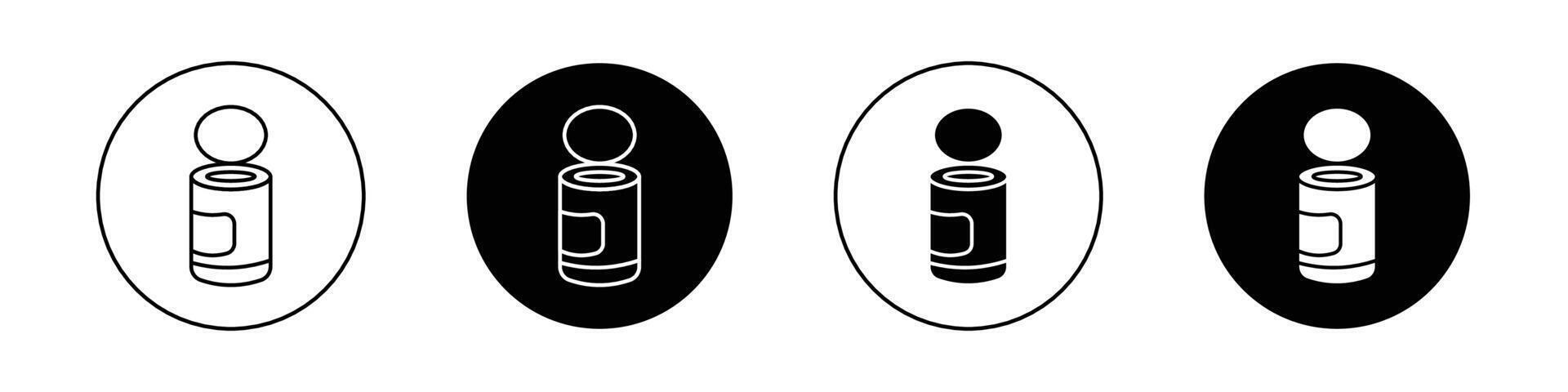 Tin can icon vector