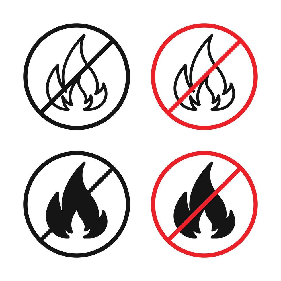 No fire sign vector