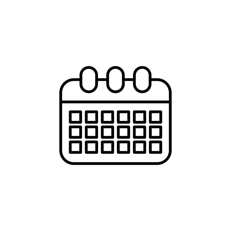Table calendar icon vector