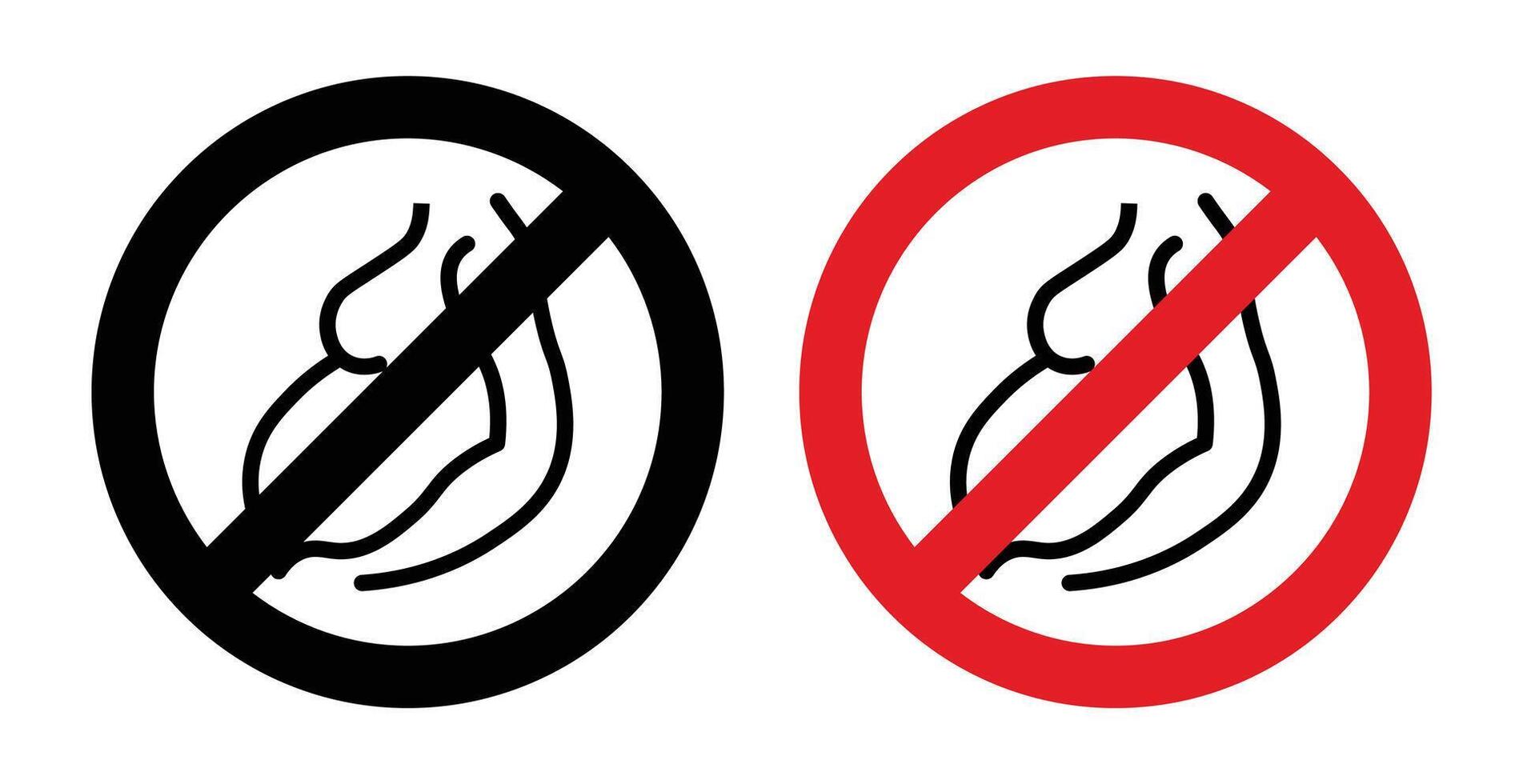 prohibido embarazada icono vector