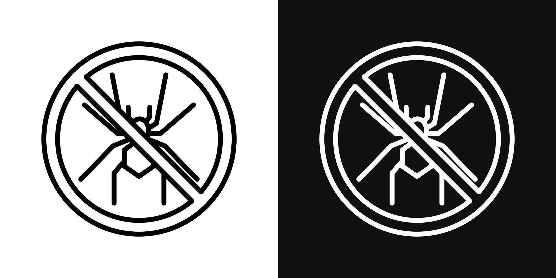 No parasitic insects sign vector