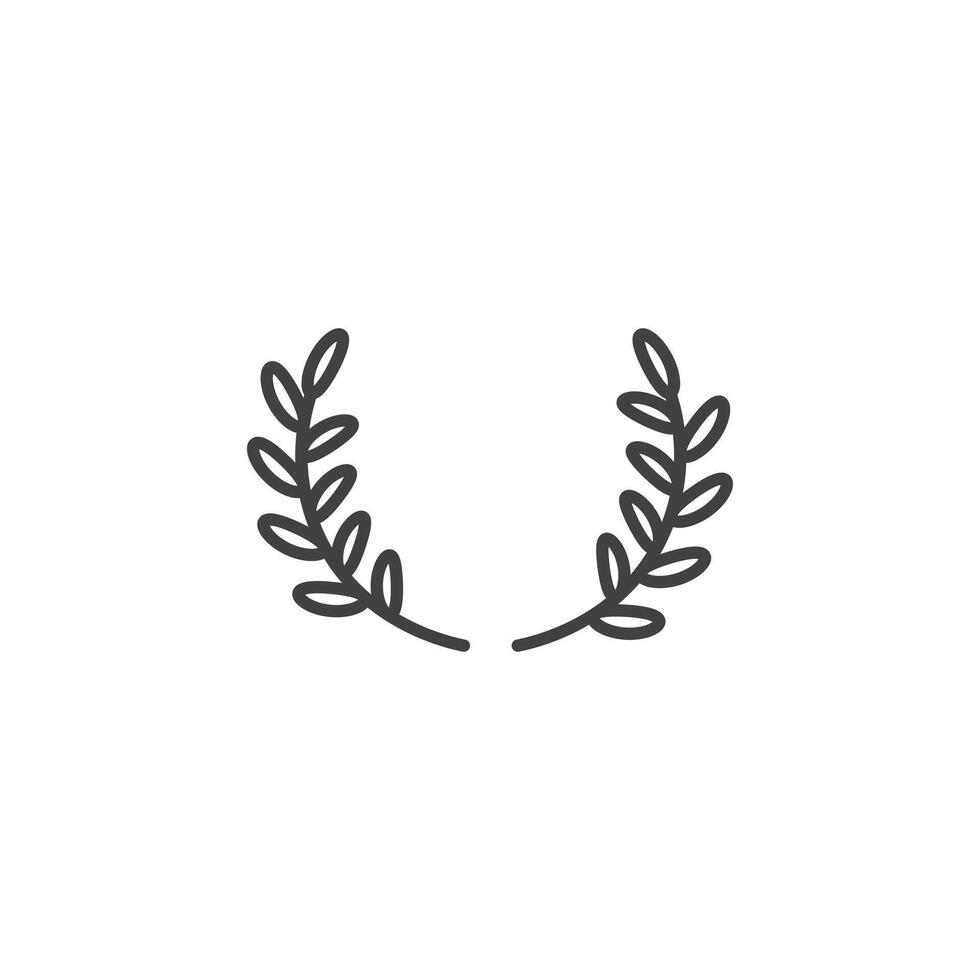 Laurel wreath icon vector