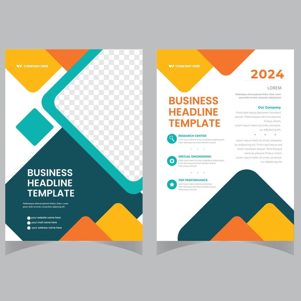 Modern  Corporate flyer design template set, professional business flyer layout vector