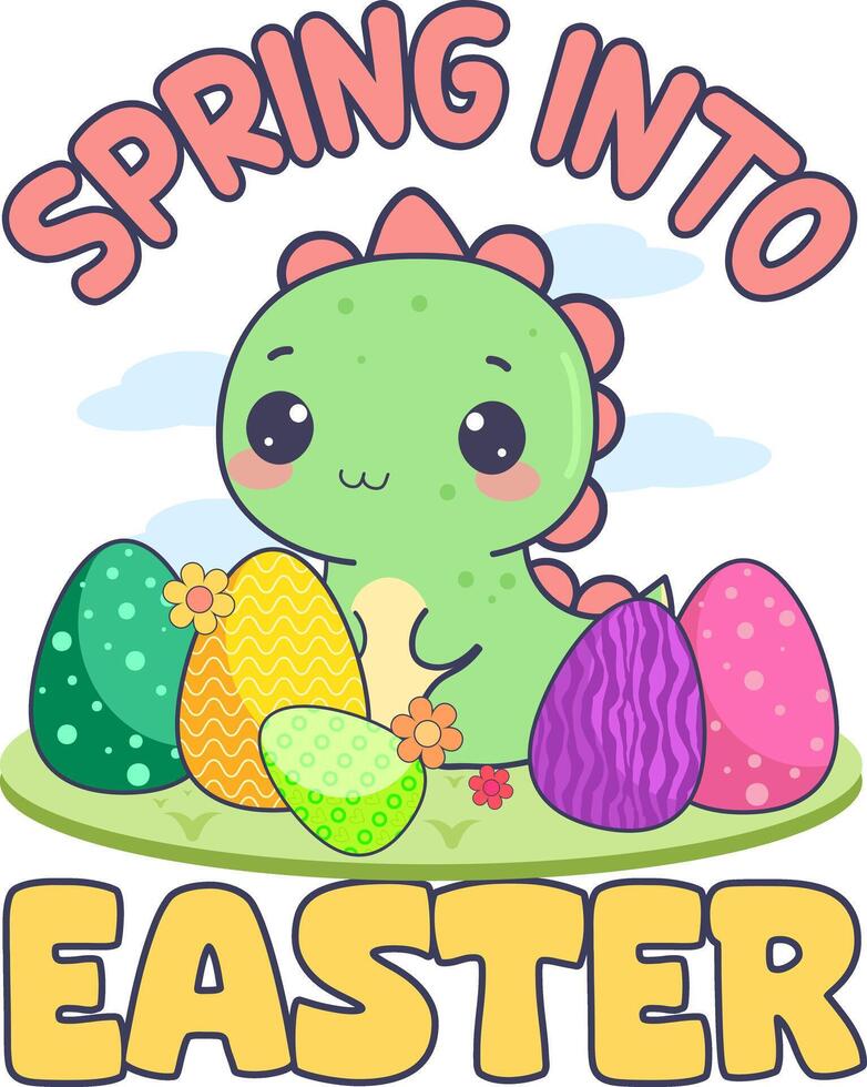 Spring into Easter vector