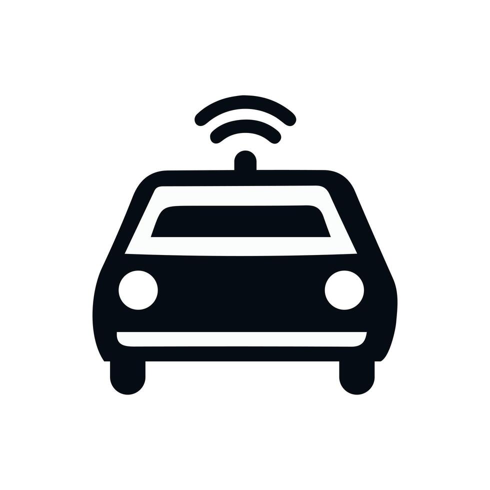 Self drive car icon, Driverless car and vehicle icons of self driving automobile vector