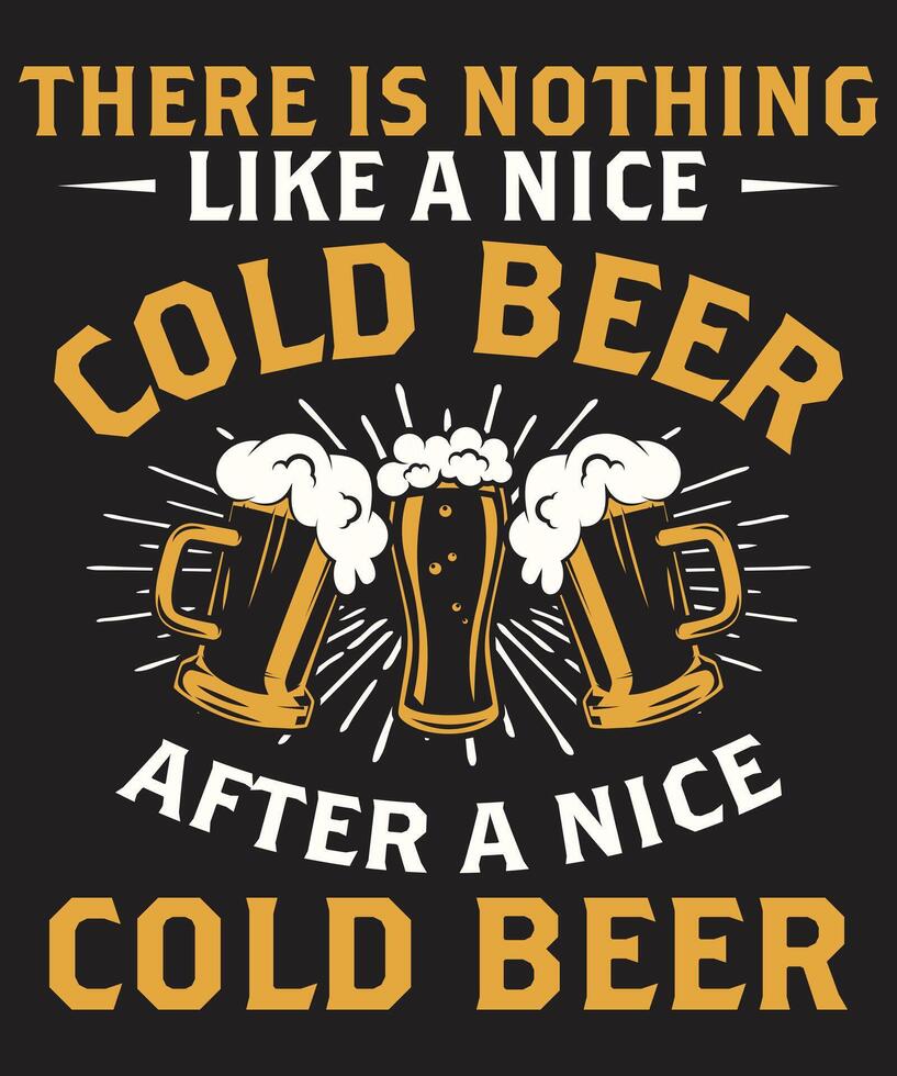 Nice cold beer lover graphic design vector