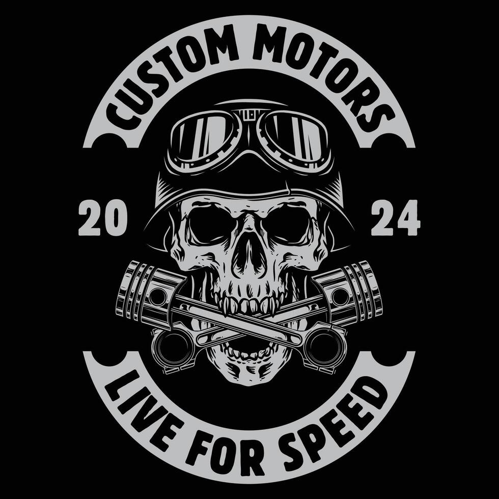 Custom Motors Live For Speed graphic design vector