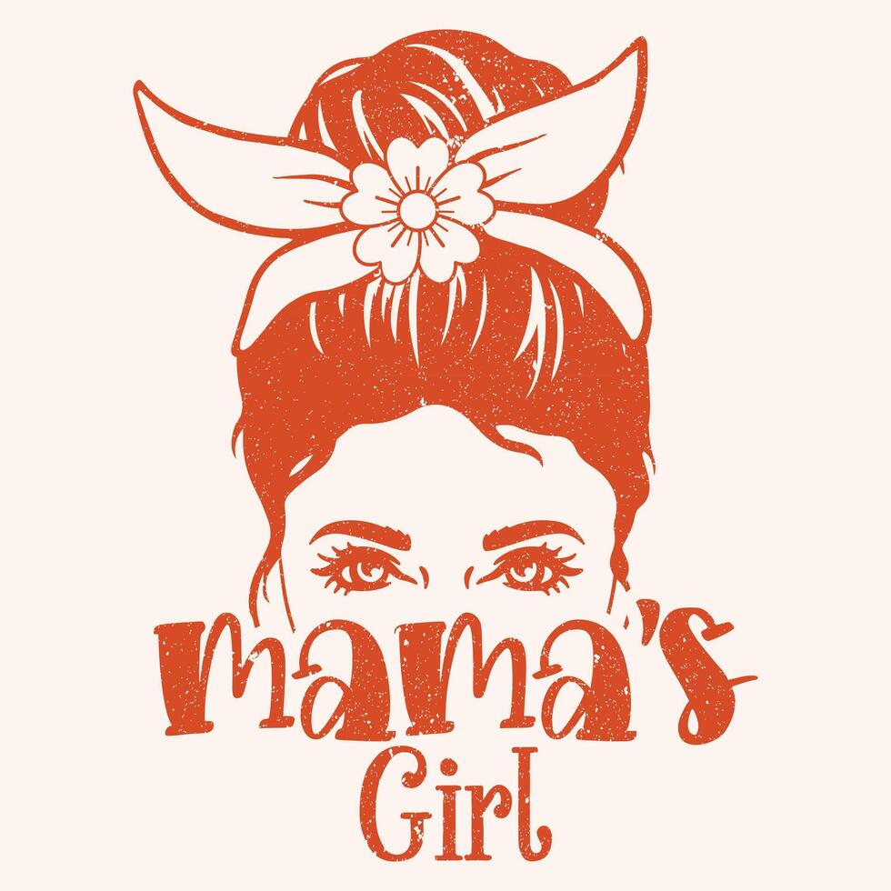 Mamas girl graphic design vector
