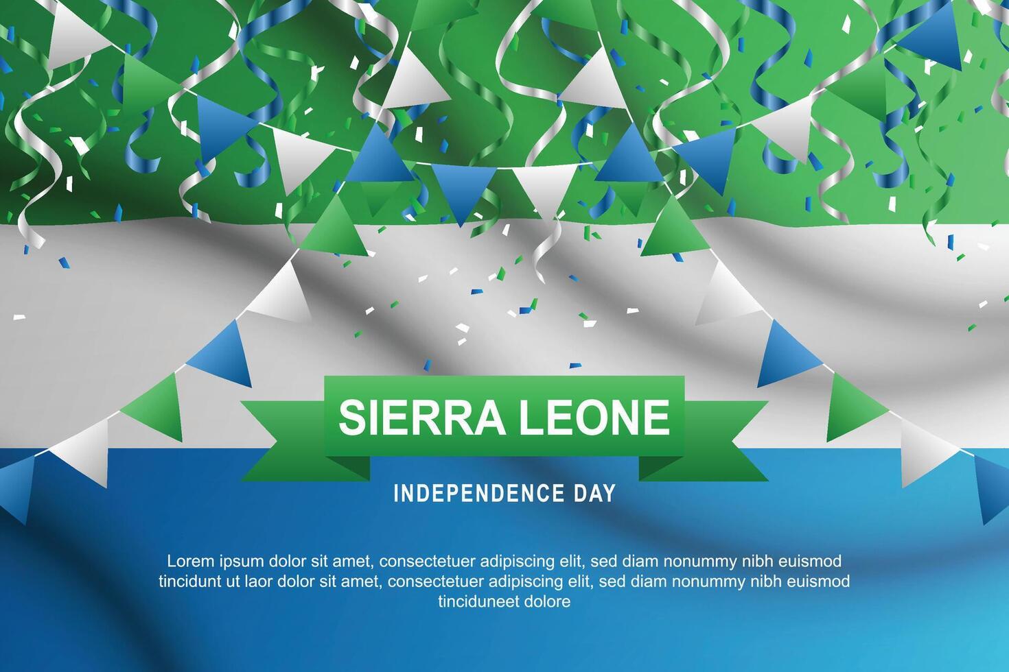 Sierra Leone Independence Day background. vector