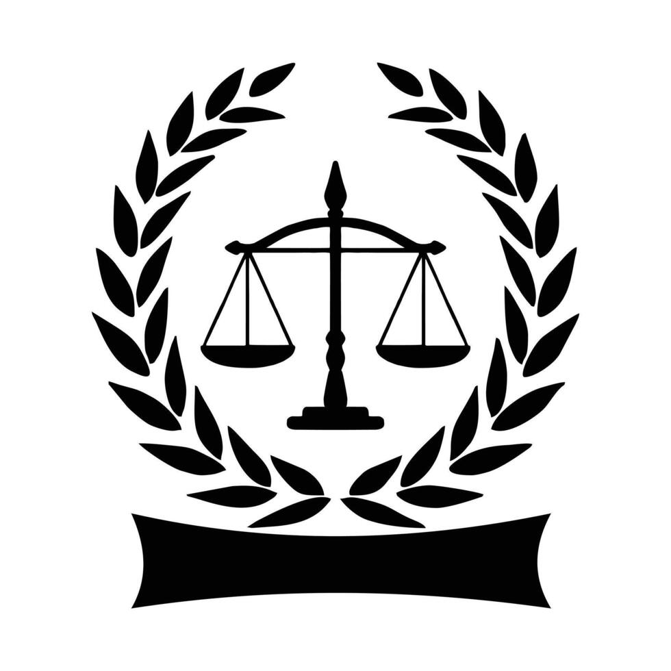 vector advocate and Justice or law logo  illustration