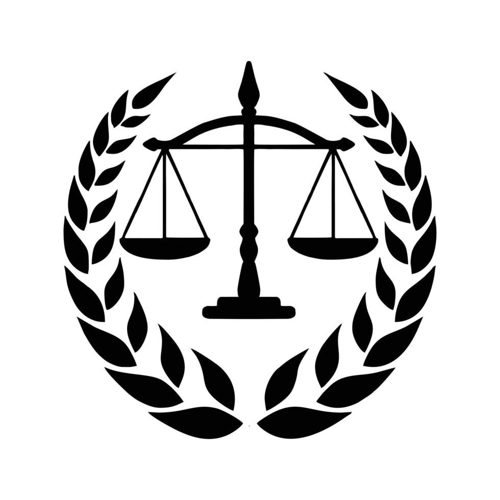 vector advocate and Justice or law logo  illustration