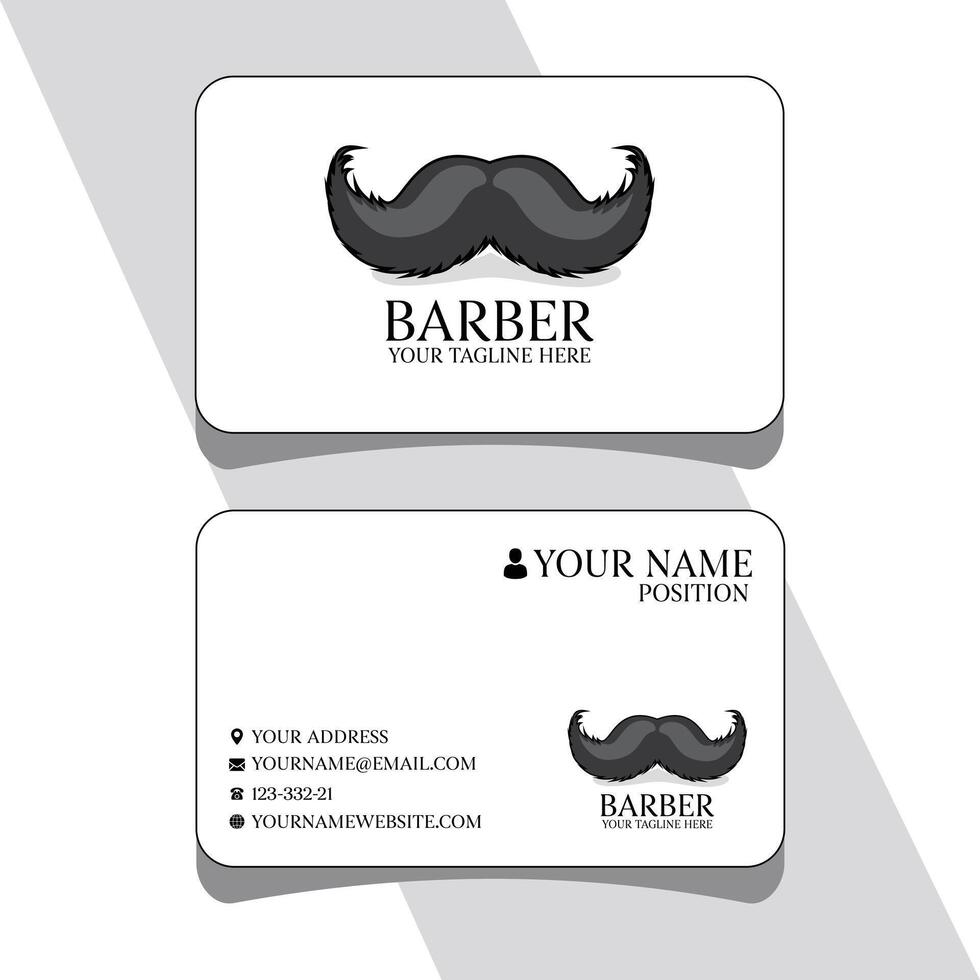 Barbero tienda negocio tarjeta diseño vector