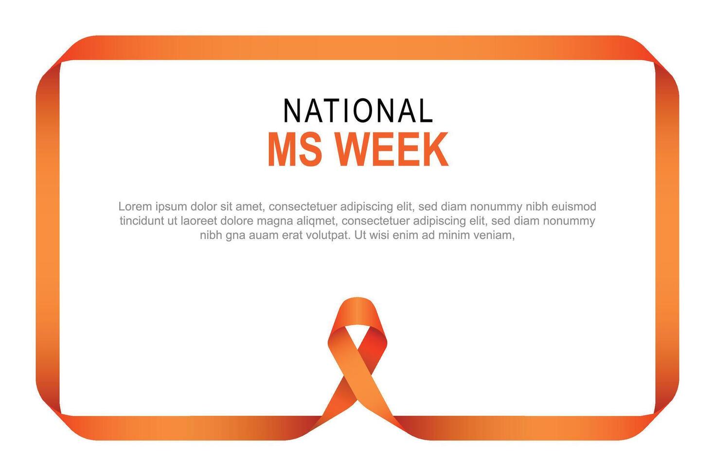 National MS Week background. vector