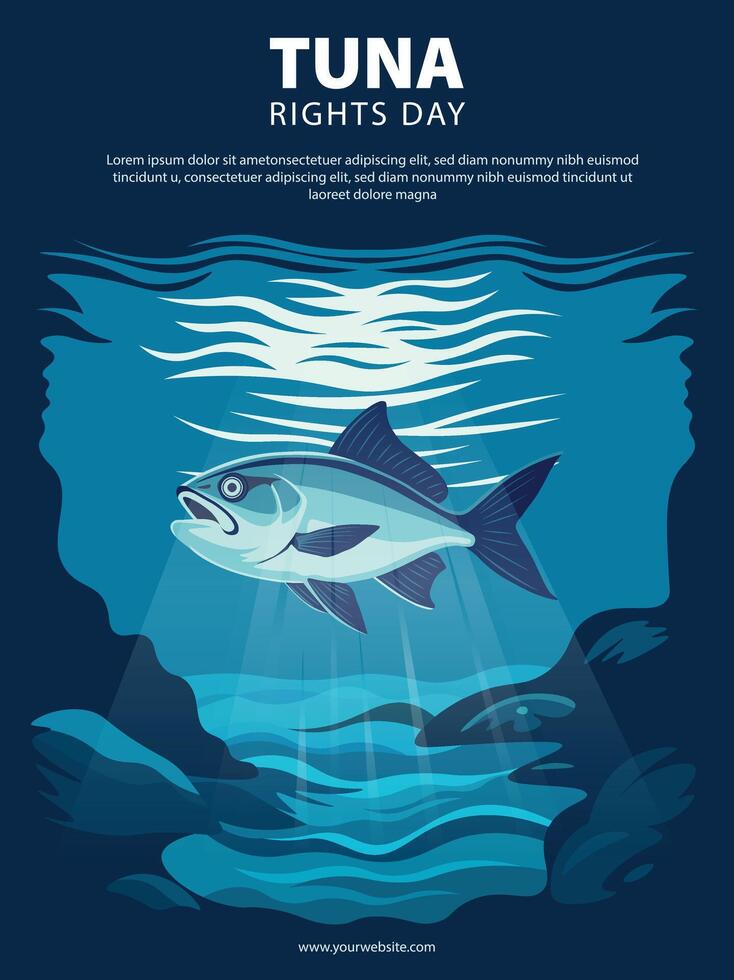 Tuna Rights Day background vector