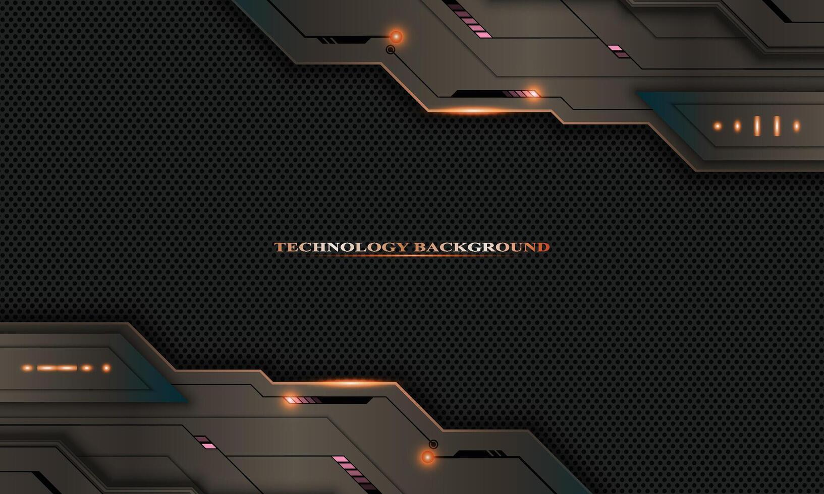 Technology metallic with light background. vector