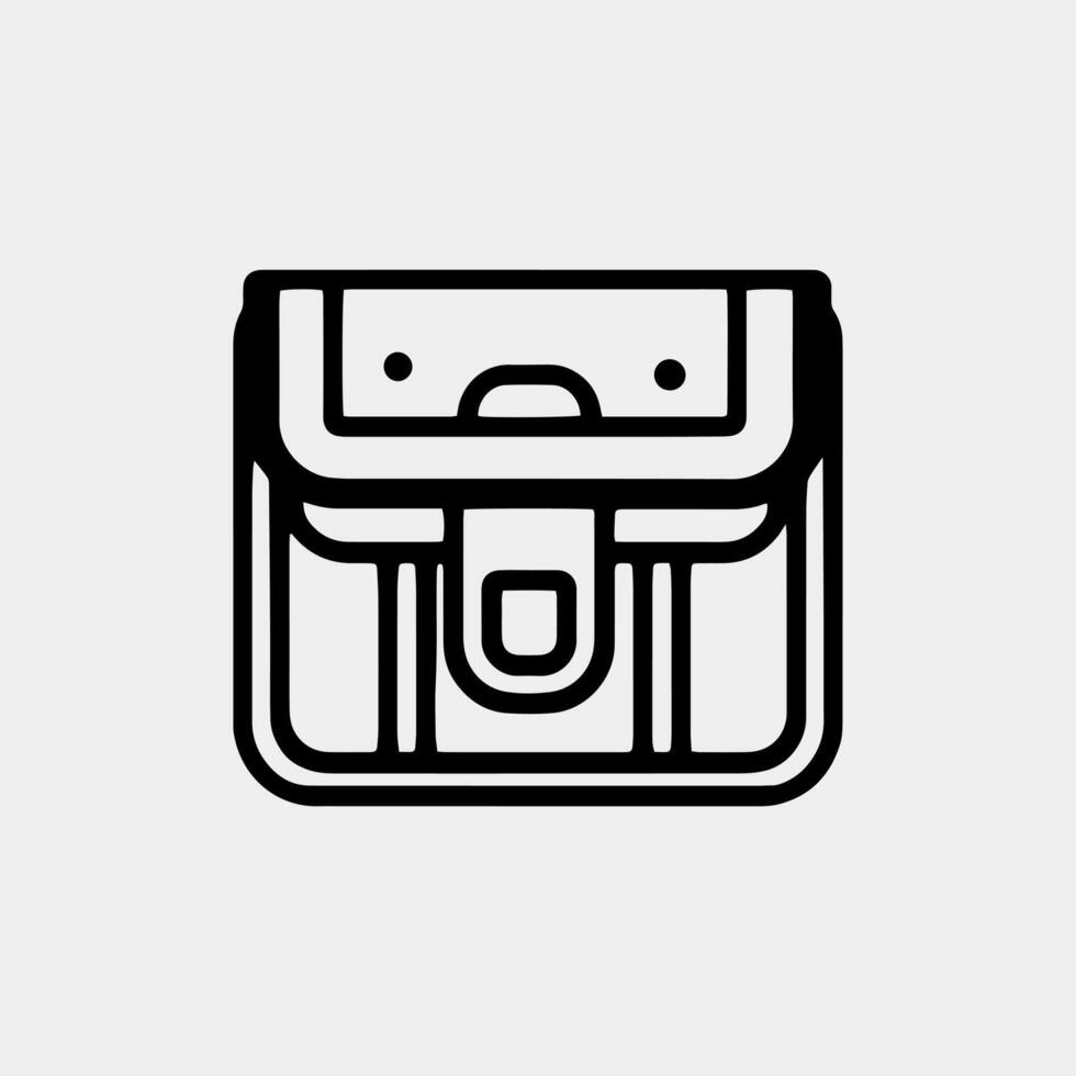 bag vector thin line icon