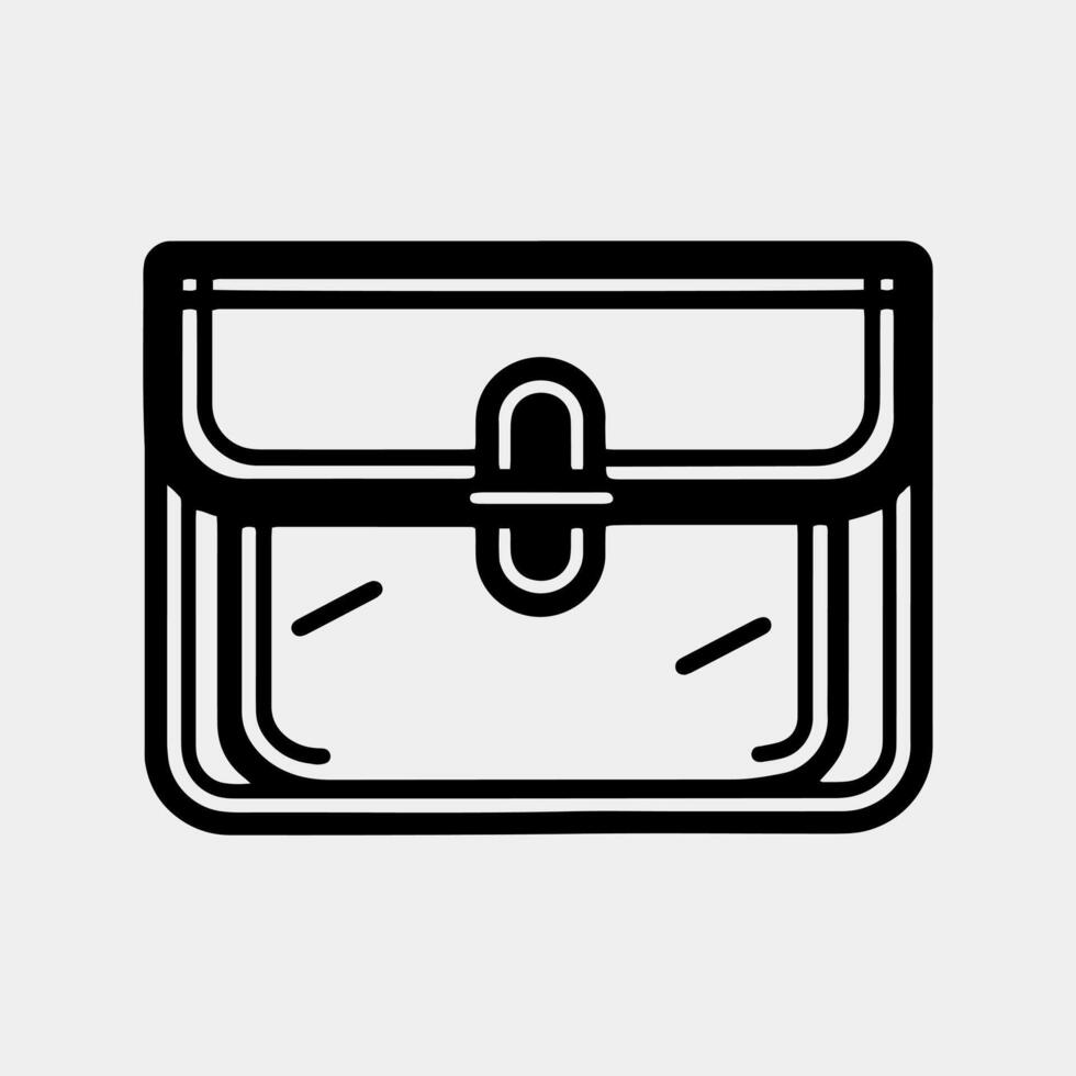 bag vector thin line icon