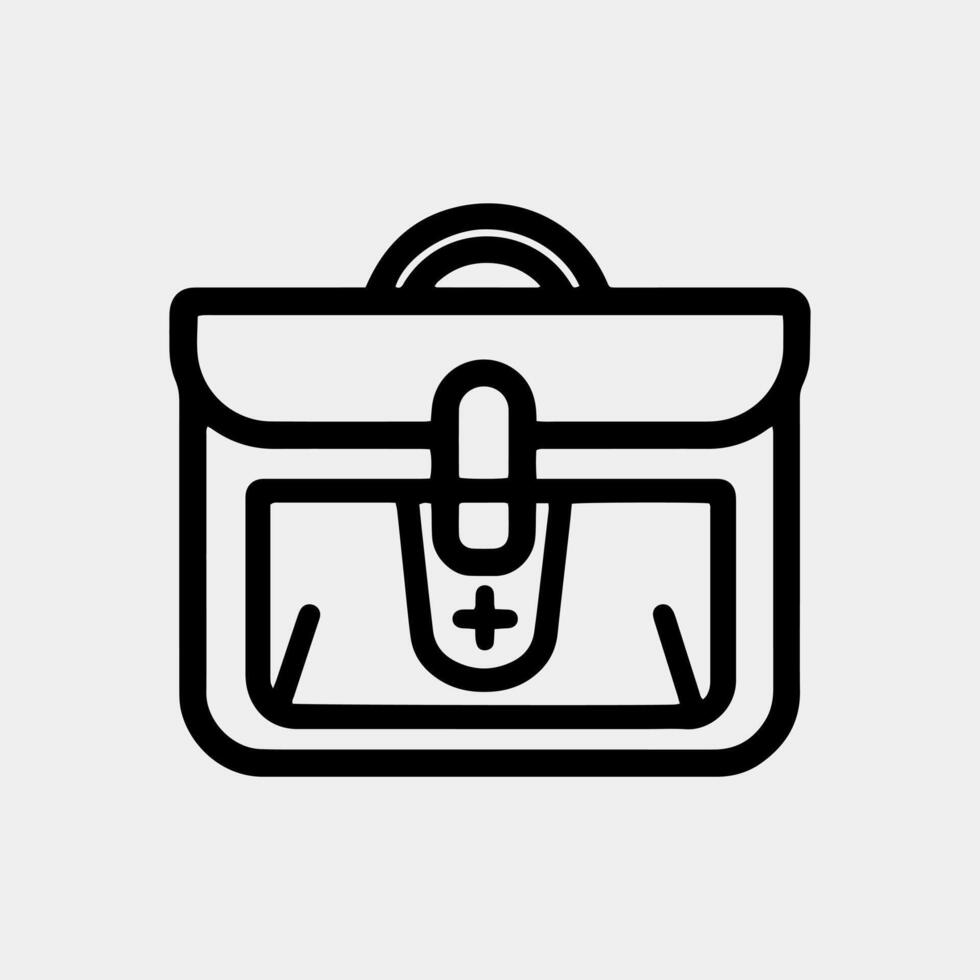 bag vector thin line icon