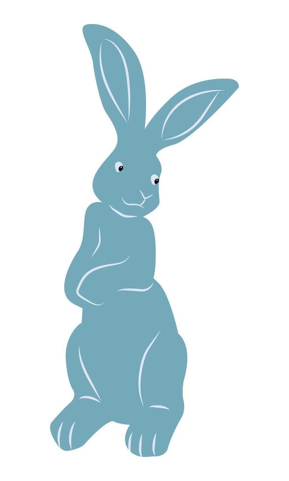 Blue rabbit vector figure silhouette 42124175 Vector Art at Vecteezy