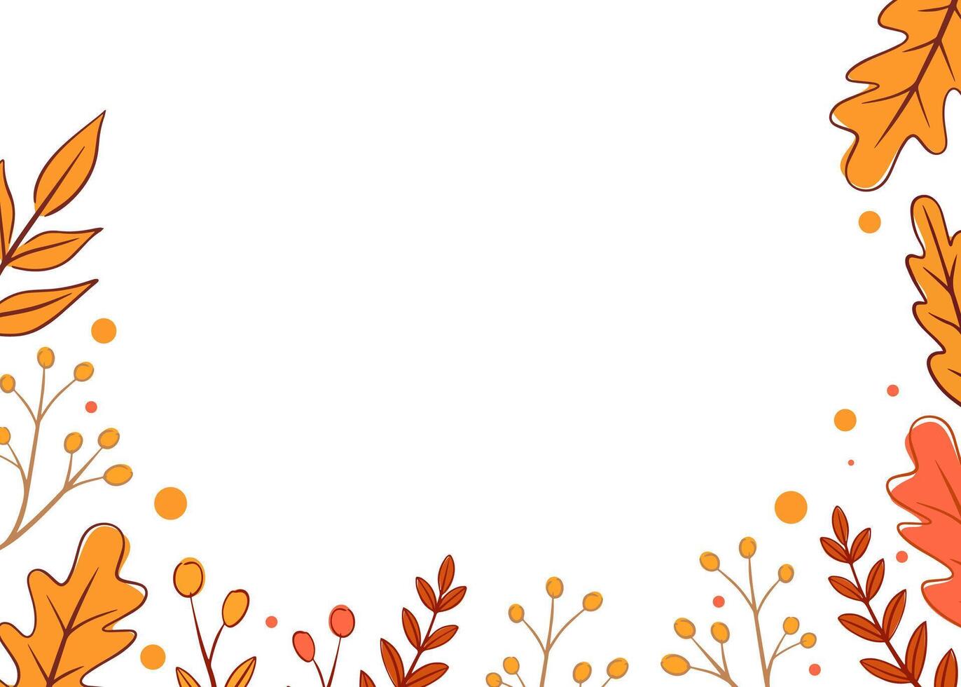 Vector Autumn leaves background