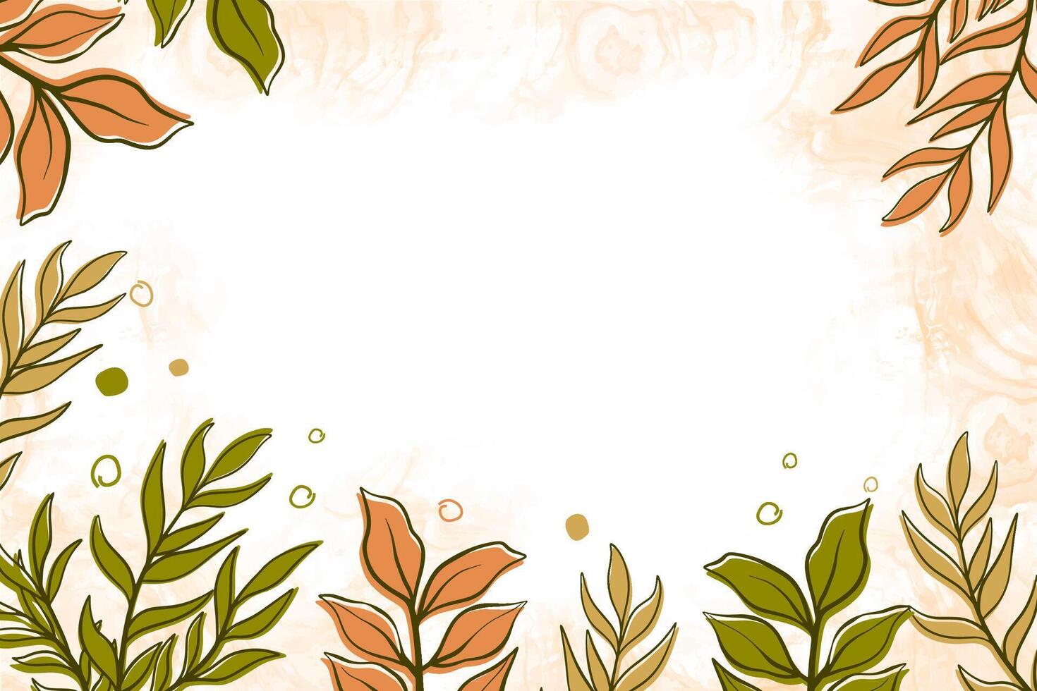 Vector Hand drawn linear engraved floral background
