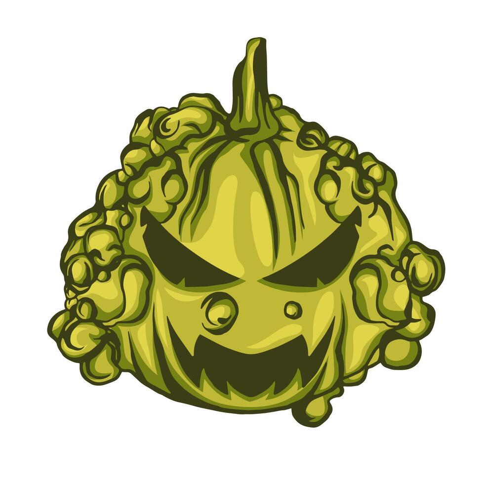 Creepy and scary pumpkins,vector illustration vector