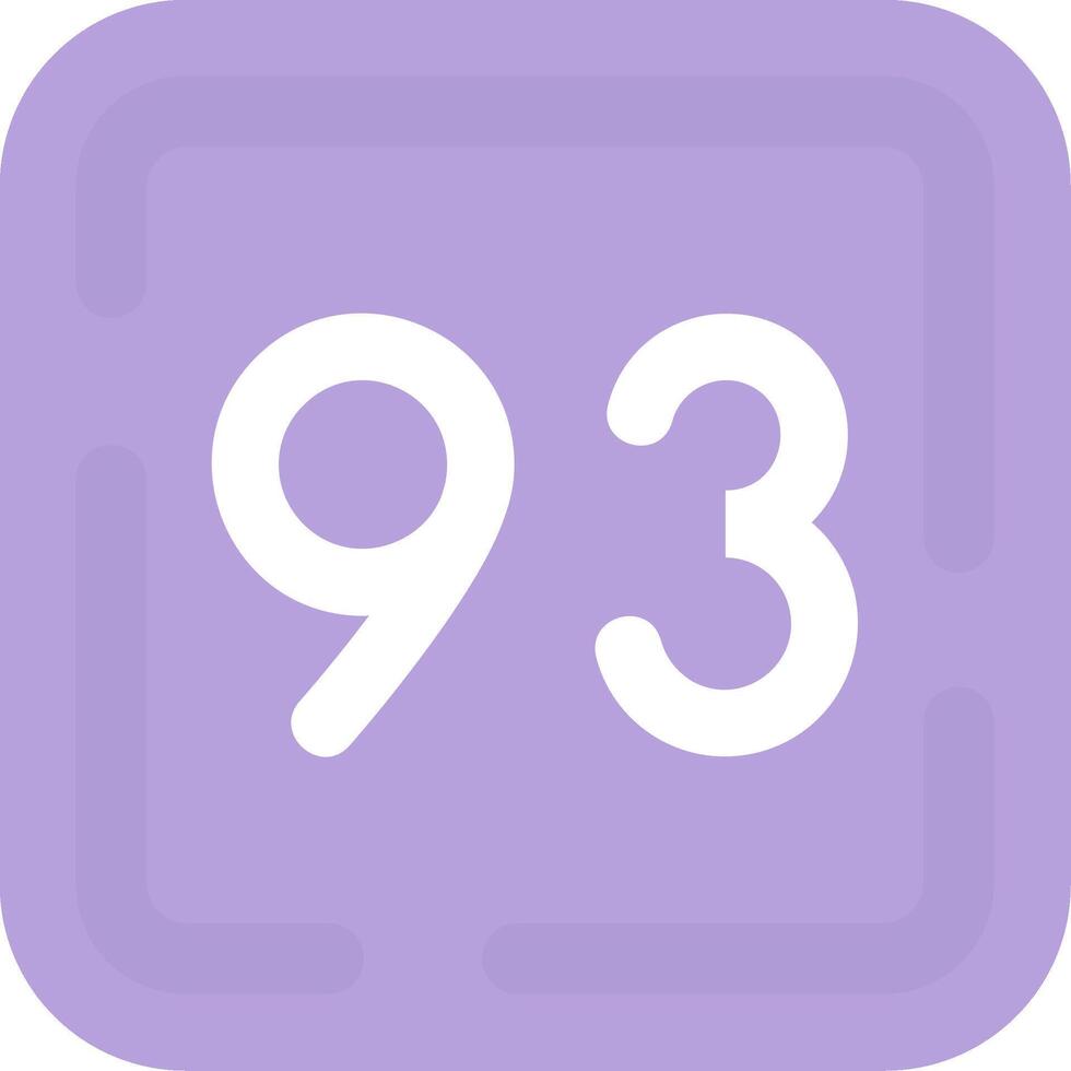 Number Vector Icon