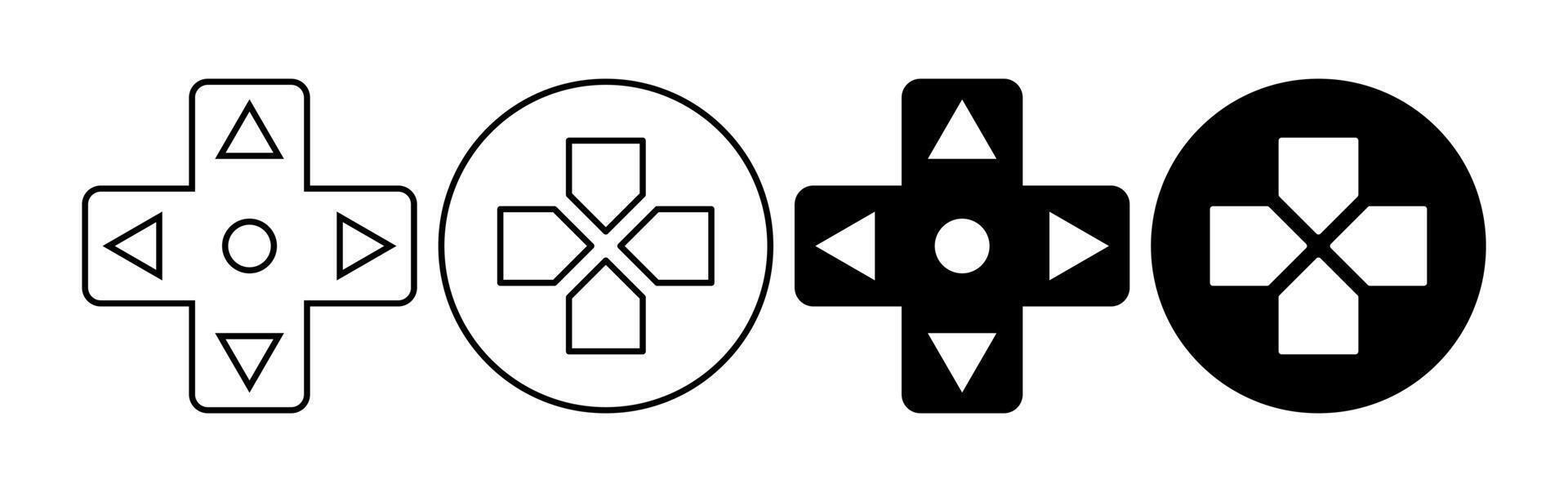 game controller directional icon set isolatde on white background vector