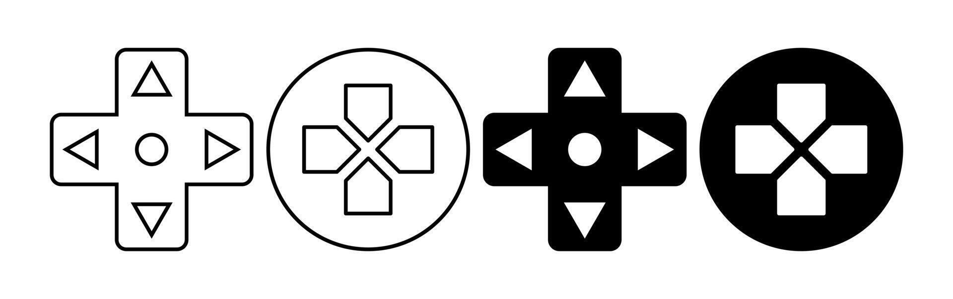 game controller directional icon set isolatde on white background vector