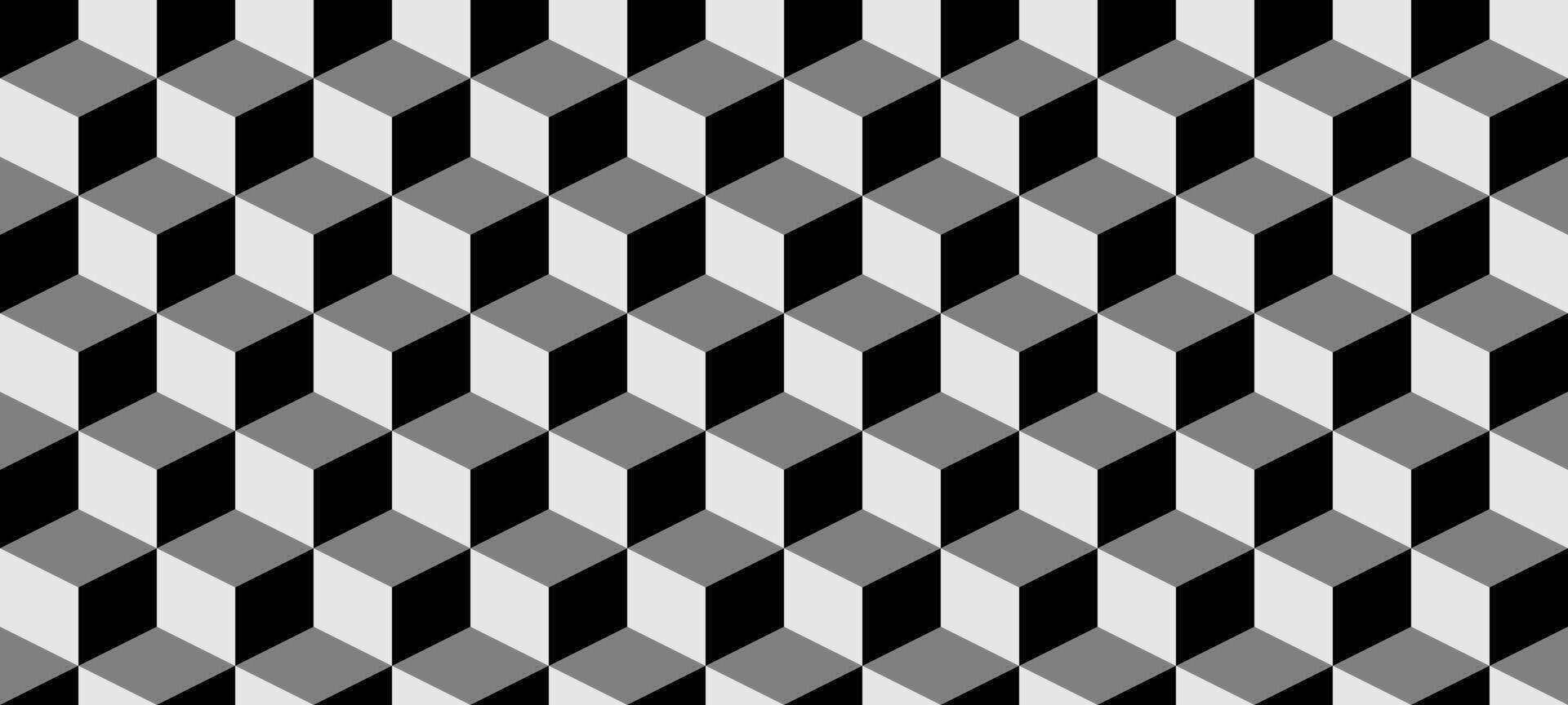 cube 3d seamless pattern vector