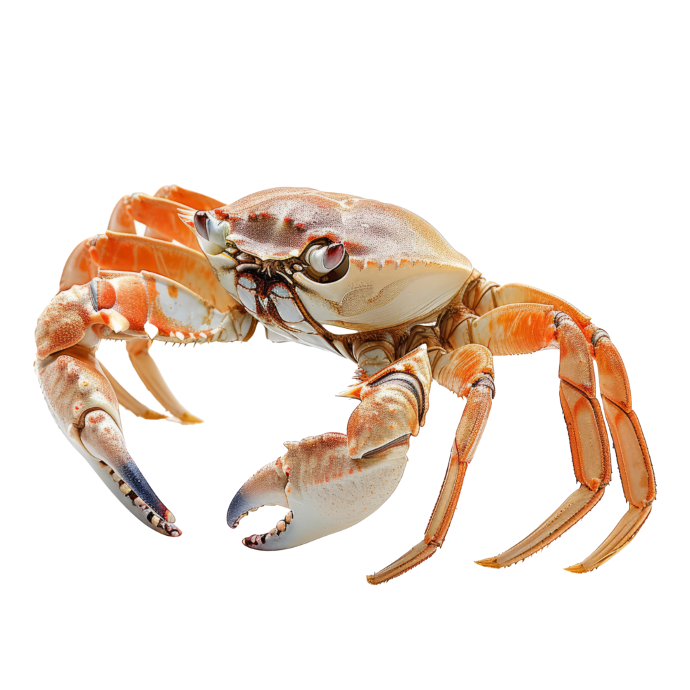 AI generated crab isolated on transparent background With clipping path.3d render png