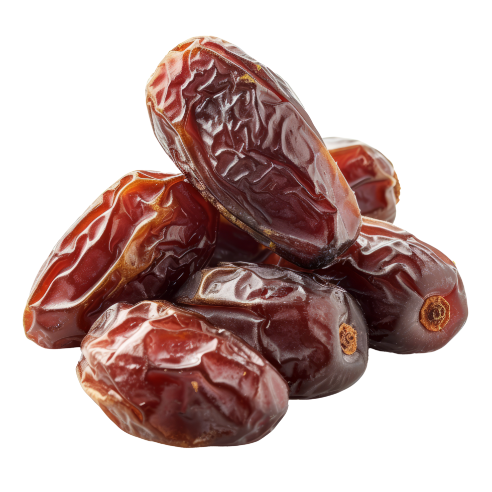 AI generated Dried dates isolated on transparent background With clipping path png
