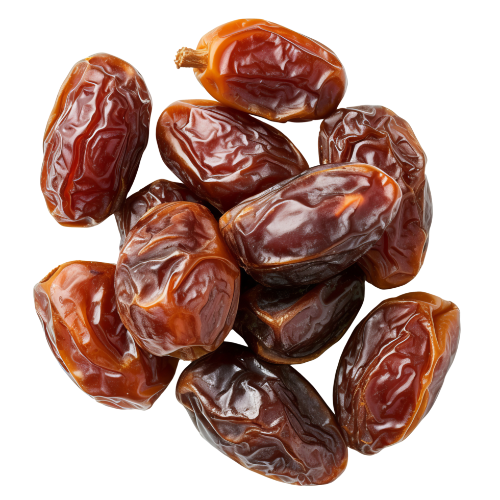 AI generated Dried dates isolated on transparent background With clipping path png