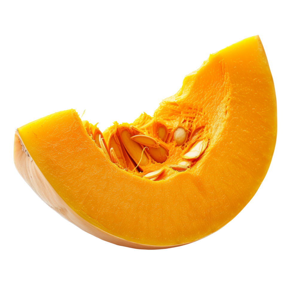 butternut squash slice isolated on transparent background With clipping path.3d render png