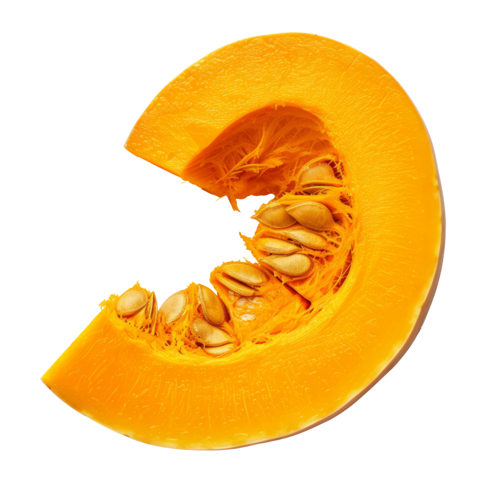 butternut squash slice isolated on transparent background With clipping path.3d render png