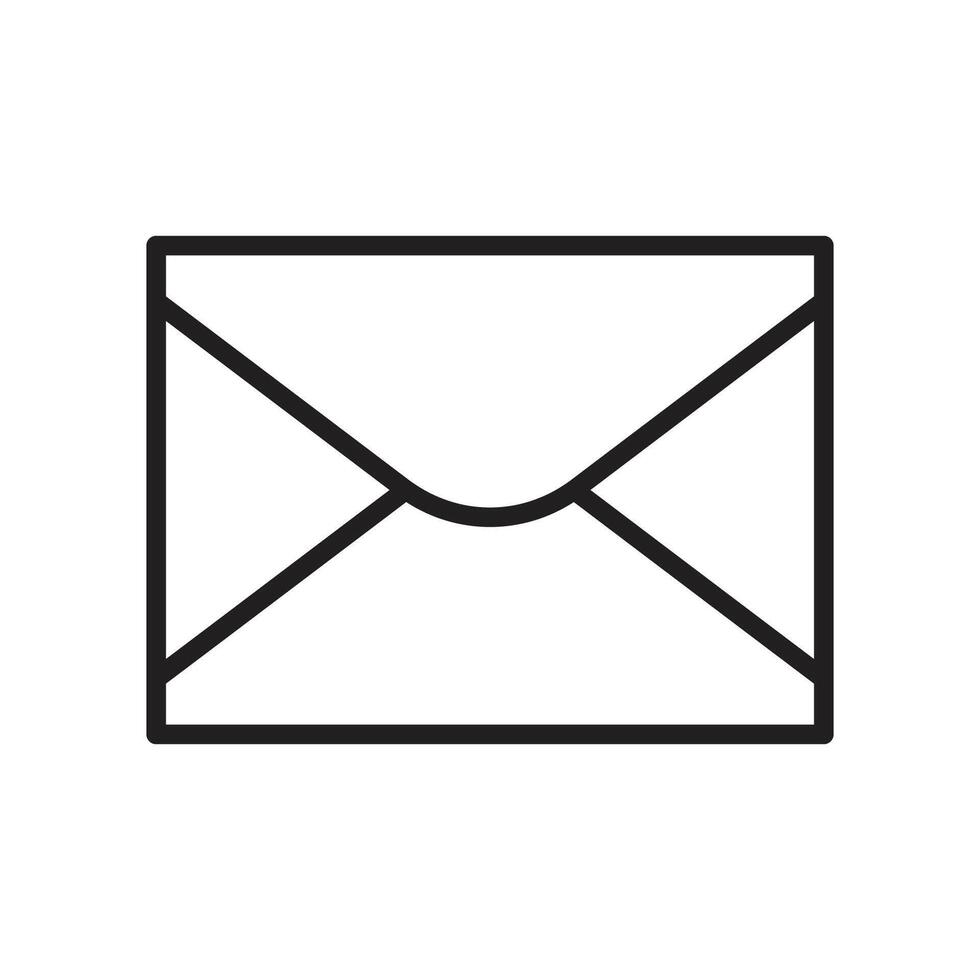 icono correo, mensaje, bandeja de entrada sobre plano estilo icono aislado en blanco antecedentes vector