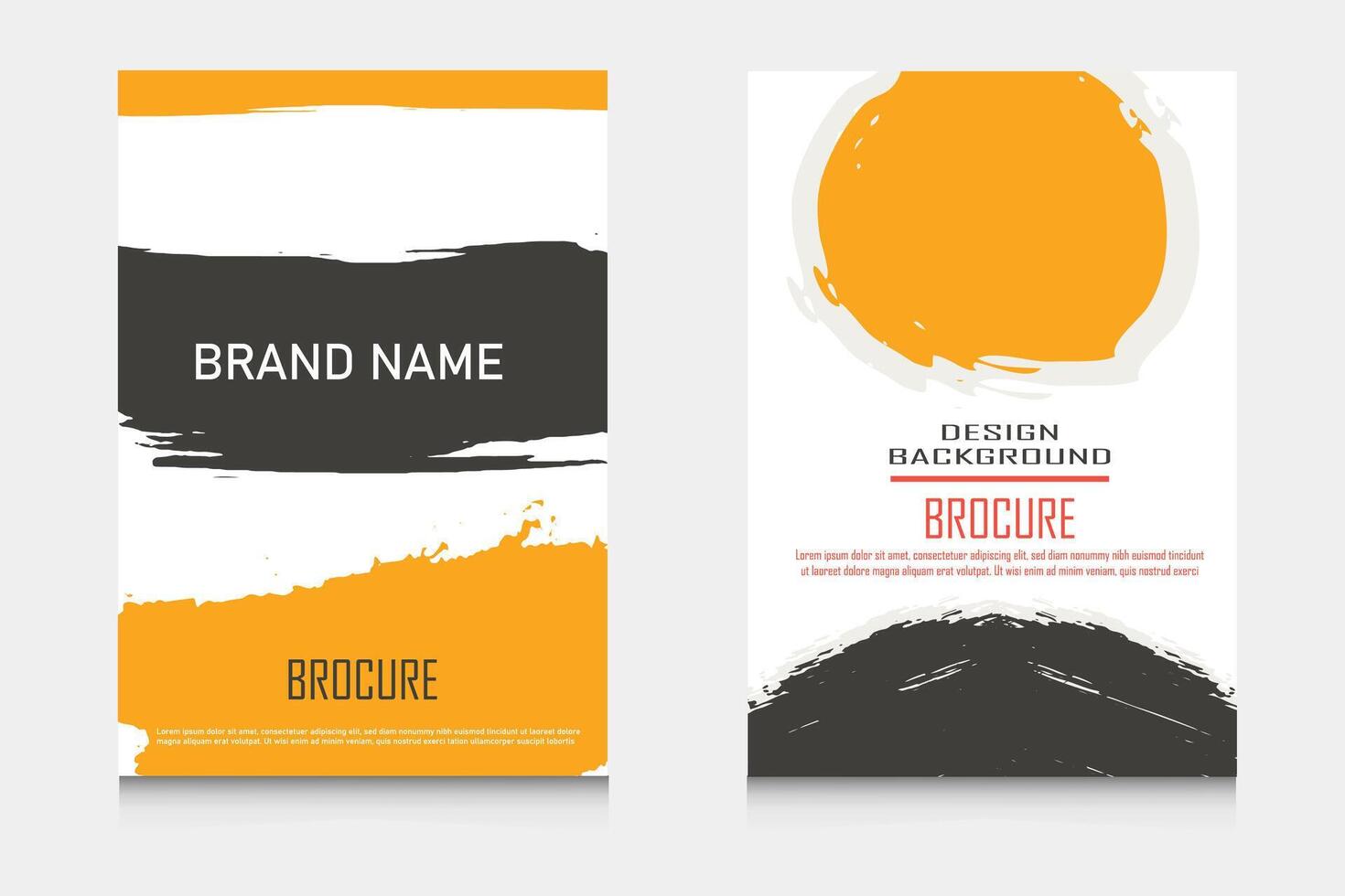 Abstract brush background banner flyer cover book set. vector illustration