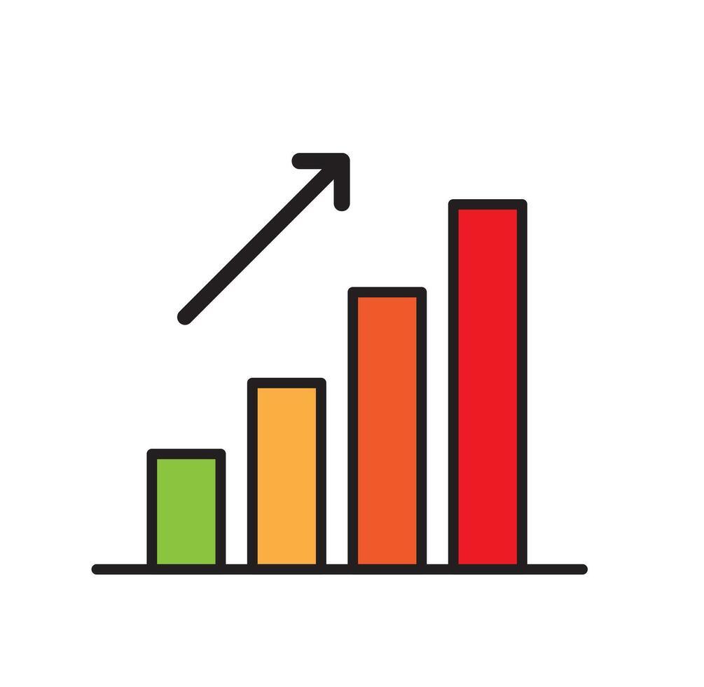 Business chart icon symbol vector illustration