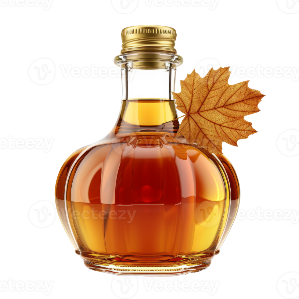 AI generated maple syrup isolated on transparent background With clipping path. png