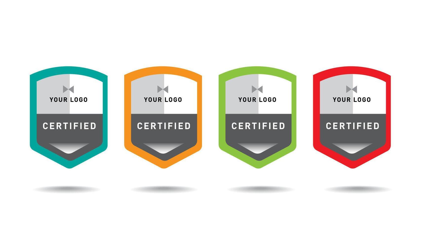 Certified logo badge vector illustration