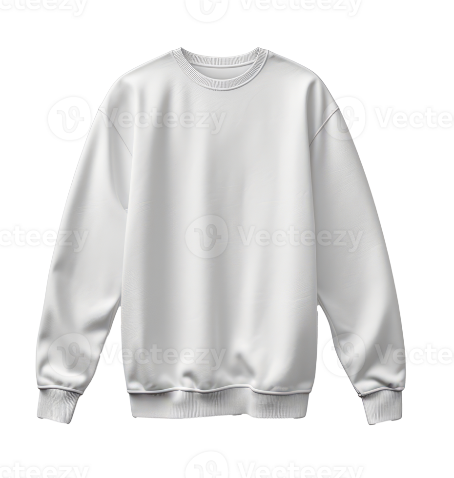 AI generated Blank long sleve shirt mock up template, front and back view isolated on transparent background With clipping path.3d rendering png