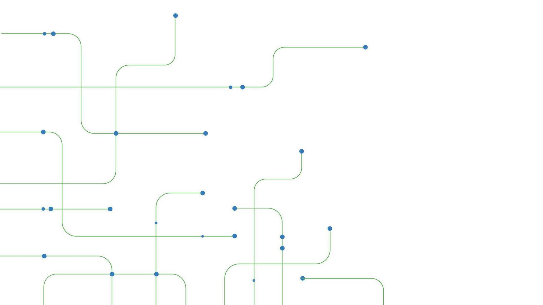 Abstract geometric circuit green connect lines and dots vector background. Network technology and connection concept design vector llustration