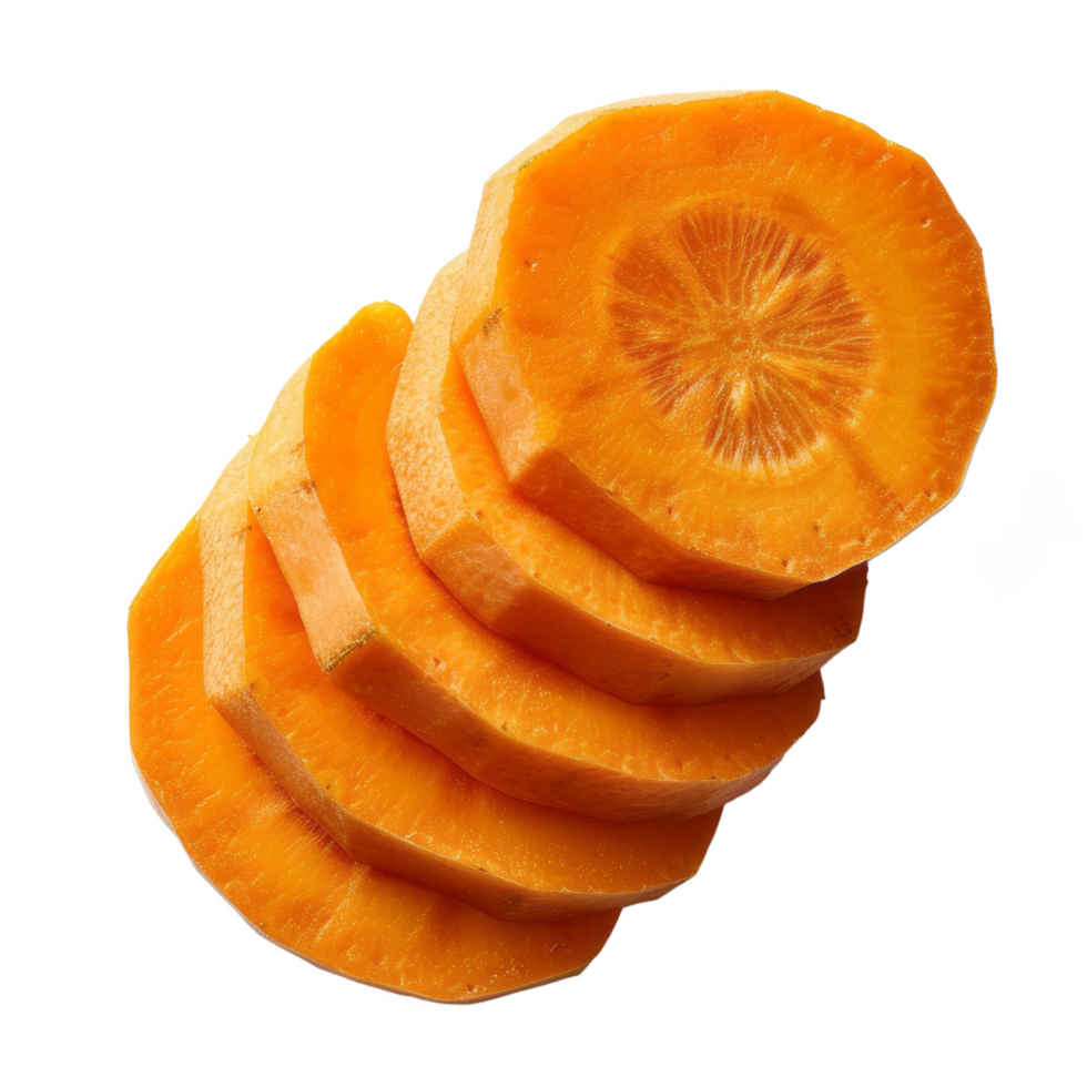Carrot slice. Carrot slices isolated on transparent background With clipping path.3d render png