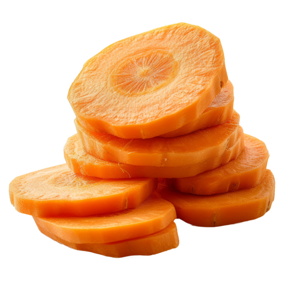 Carrot slice. Carrot slices isolated on transparent background With clipping path.3d render png