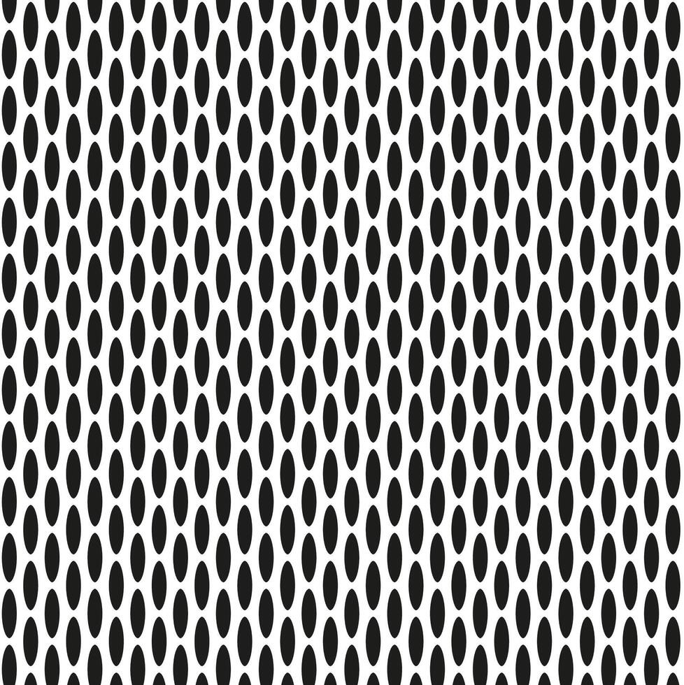 Vector geometric seamless texture in the form of black ovals on a white background